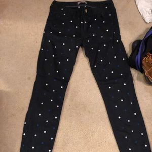 EUC navy polka dot banana republic jeans